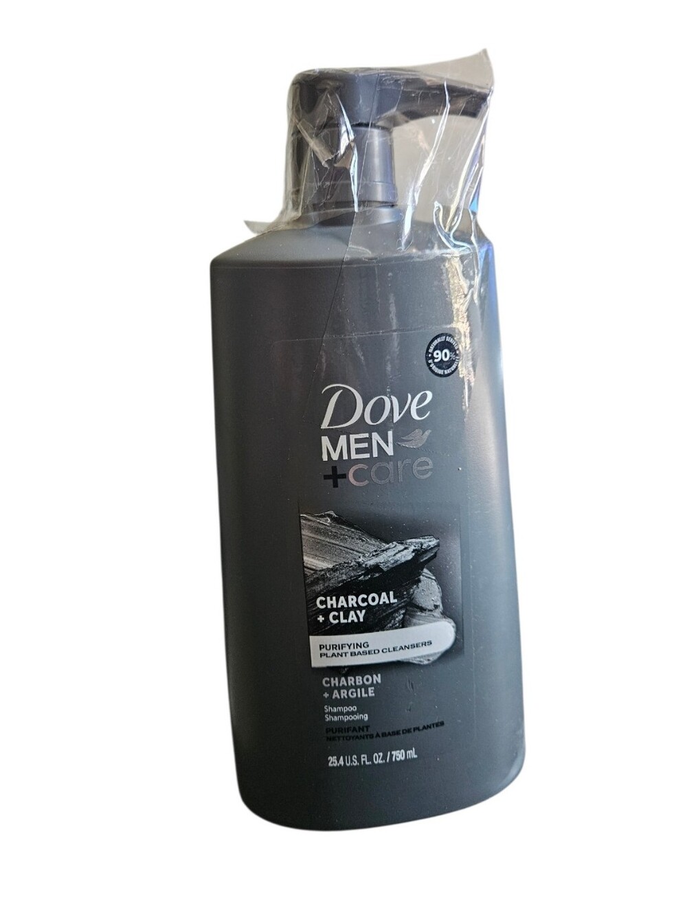 Dove Men+Care Charcoal + Clay Purifying Body & Face Wash Pump - Sulfate Free -